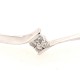 Pre Owned 9ct White Gold Diamond Set Bangle ZX418